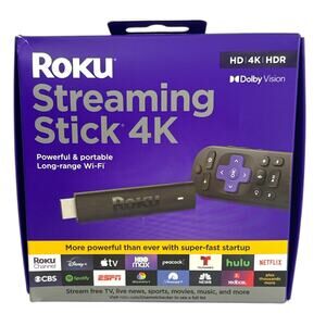 Roku Streaming Stick 4K Model 3820R2 NEW Open Box HDR, Dolby Vision Voice Remote